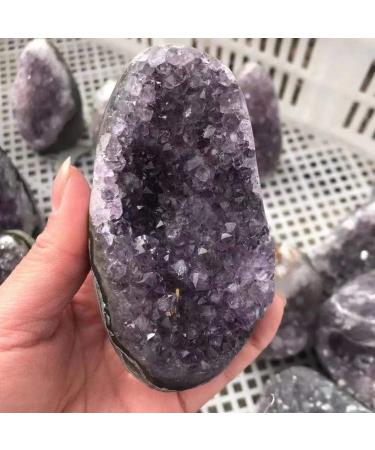 1pc 300g-380g Natural Crystal Stones Amethyst geode for Decoration Ornaments Chakra Reiki Balancing - Buy Online on GoSupps.com
