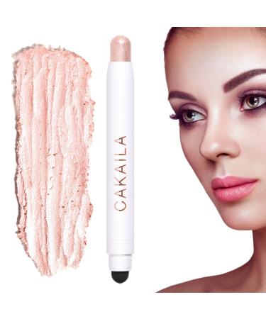 Eye Brightener Stick Smudge-Proof Double-end Pencil Eyeshadow Stick | Stick Highlighter Makeup Automatic Rotating for Women Girls