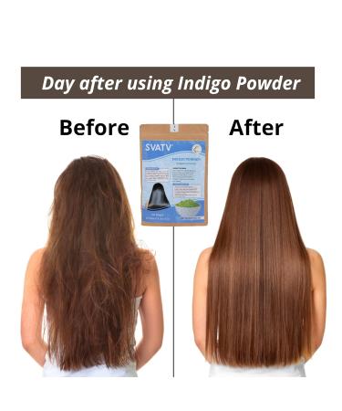 SVATV Indigo Powder II 227g | Natural Hair Color & Mehndi for Beautiful Hair | Indigofera Tinctoria Shipping Worldwide - Buy Online on GoSupps.com