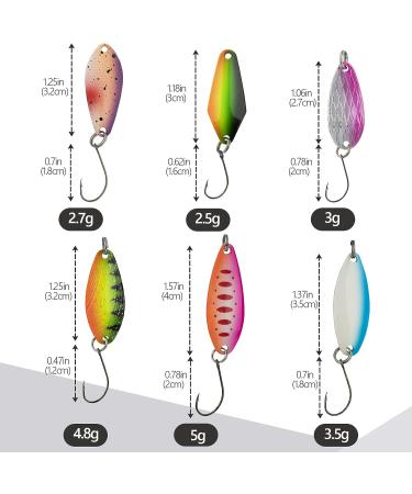 Qualy 30Pcs Fishing Spoon Lure Spinnerbait Bass Walleye Trout Salmon Metal Baits Kit - Single Hook Included - Buy Online on GoSupps.com
