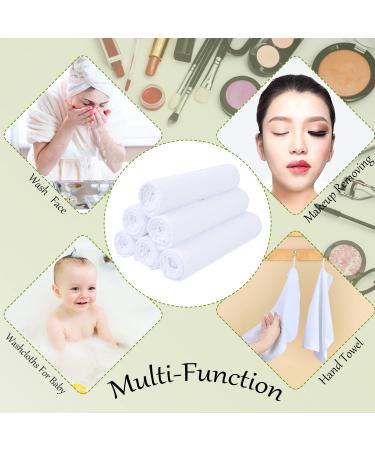 SINLAND Microfiber Waffle Washcloths 13x13 Inch 6 Pack White - Soft Facial Makeup Remover Cloths - Quick Drying & Exfoliating - Buy Online on GoSupps.com