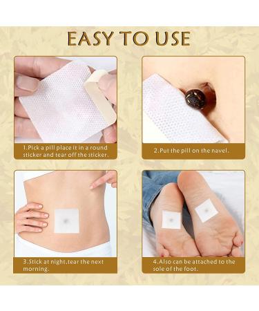 Natural Herbal Belly Stickers - 60PC Mugwort Detox Navel Stickers for Effective Detoxification - Buy Online on GoSupps.com