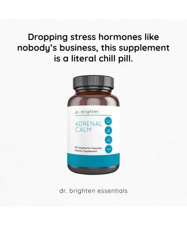 Dr. Brighten Adrenal Calm Ashwagandha B Vitamins Lemon Balm and Amino Acids for Stress Relief Better Sleep and Balanced Cortisol Non-GMO 90 Capsules 90 count (Pack of 1) - Buy Online on GoSupps.com