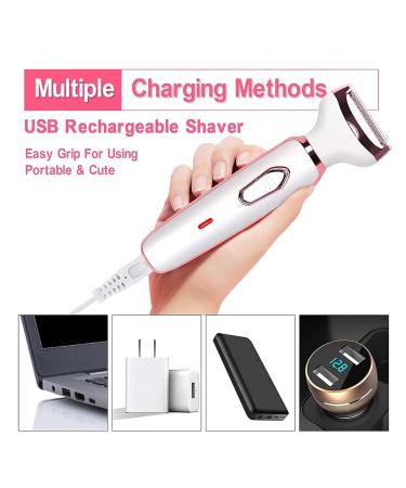 4 in 1 Women's Electric Razor - Stainless Steel Hair Cutter for Face Mustache Arms Legs Armpits & Bikini - Washable & Easy to Use - Buy Online on GoSupps.com