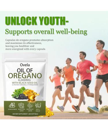 Ovela Oil of Oregano with Black Seed Oil Oil of Oregano Softgels 6000mg Pure & Natural Supplement Immune Support | Improving Gut Health | Boosts Energy Non-GMO Gluten Free (1) - Buy Online on GoSupps.com