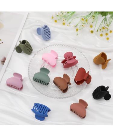 FRIUSATE 12 pieces Small Hair Claw Clips 1.5 Matte Hair Clamps Nonslip Hair Clamps Claw for Women Girls - Buy Online on GoSupps.com