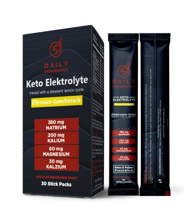 Keto Electrolyte | Favorise l' hydratation et la r cup ration | Low Carb Keto & Pal o | Pas de sucre & Poudre v g talienne pour boisson energisante | 30 stick packs