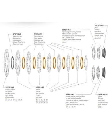 Miche Cassette K711SH1121 12-25 Silver | High-Performance Bike Gear for International Shipping - Buy Online on GoSupps.com