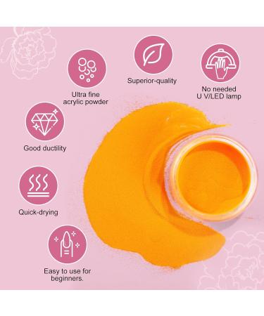 Nail Acrylic Powder Kit 5 Colors for Nail Acrylic Extension or Nail Carving and DIY Nail Art Long Lasting and No Need for Nail Lamp for Carving DIY Home Salon Manicure Gifts - Buy Online on GoSupps.com