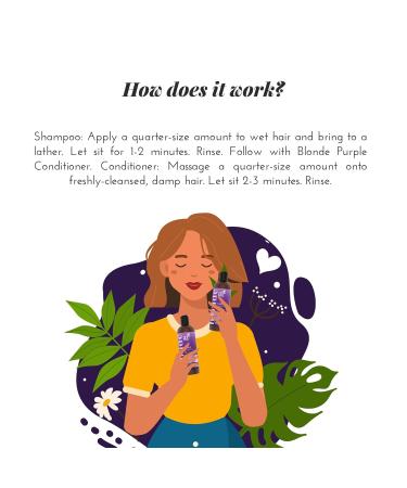 ArtNaturals Purple Shampoo & Conditioner Set - 16 Fl Oz (Pack of 2) for Bleached, Silver, Blonde Hair - Sulfate Free - Buy Online on GoSupps.com