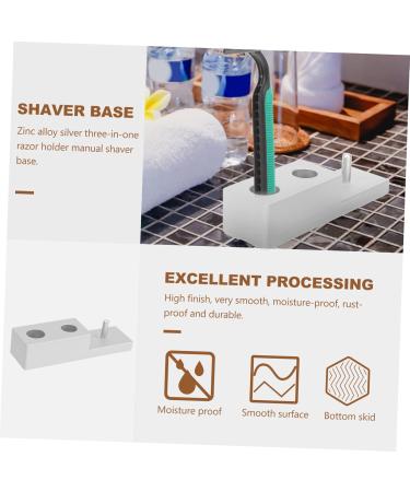 Beavorty 3-Piece Razor Base Set | Shaving Accessories for Men | Stable Triple Bracket Shaver Holder - Buy Online on GoSupps.com