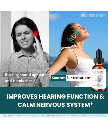 IDEAL PERFORMANCE Zencortex Tinnitus Relief for Ringing Ears Drops Zencortex Ring Clear Tinnitus Drops Tinnitus Treatment Supplement Ear Ringing Relief Tinnitus Zen Cortex Reviews (2 Pack) - Buy Online on GoSupps.com