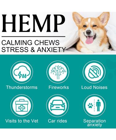 IFUDOIT Dog Calming Treats 150 Count Hemp Calming Chews for Dogs Helps with Dog Anxiety Separation Barking Stress Relief Melatonin for Dogs Sleep Calming Aid for All Breeds & Sizes Chicken (150 Count) - Buy Online on GoSupps.com
