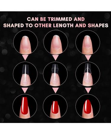 Makartt Half Cover French Nail Tips - 500 Clear Acrylic Fake Nails for Women - Medium Press On Nails - Soak Off False Nails - 10 Sizes for Nail Salons and DIY Nail Art - Buy Online on GoSupps.com