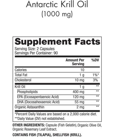 Dr. Mercola Antarctic Krill Oil â€“ 180 Capsules for Omega-3 Health Benefits - Buy Online on GoSupps.com