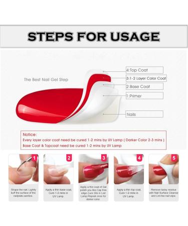 White Nail Polish - Nail Gel Polish - Quick Dry Nail Varnish - Long Lasting Chip Resistant Soak Off UV LED Nail Lamp Gel Polish Nail Art Manicure DIY Home - Buy Online on GoSupps.com