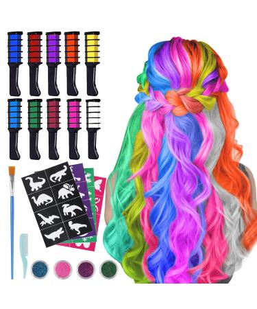 Haircover ridge for children 10 pieces of temporary dyeing hair coating washable for girls adult birthday gifts party carnival halloween children's day Christmas (10 colors set) - Buy Online on GoSupps.com