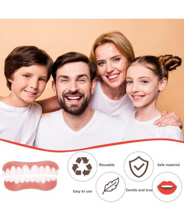 2 Pairs of Cosmetic False Teeth Veneers | Temporary Dentures & Provisional Denture Covers - Buy Online on GoSupps.com