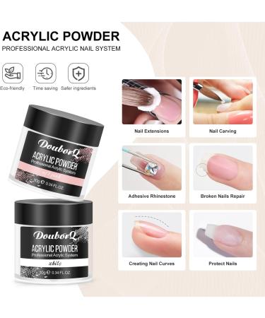 DouborQ Acrylic Nail Kit with Electric Nail Drill Nail Lamp Acrylic Powder and Liquid Set 12 Sheets Nail Practice Sheet Acrylic Nail Starter Set Salon DIY Nail Art Supplies for Beginner 12 Color-B - Buy Online on GoSupps.com