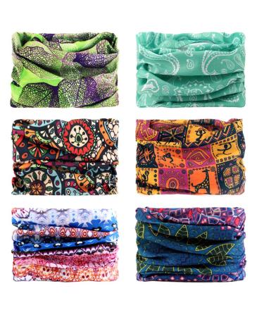 Faybox bridal elastic headband Multifunctional sport seamless magical headgear outdoor necker scarf slack with UV durability ... boho series