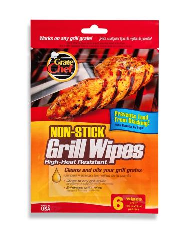 Grate Chef Non-Stick Disposable Grill Wipes, 6 Count one