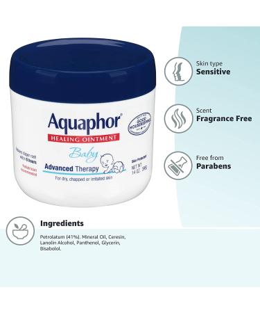 Aquaphor Baby Healing Ointment 14oz - Soothing Skin Relief for Babies - Buy Online on GoSupps.com
