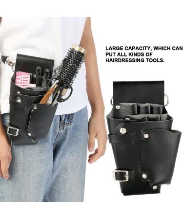 Multi-function Hairdressing Bag Portable Large Capacity PU Leather Tool Pouch Bag with Waist Belt for Barber Comb Scissor Kits - Buy Online on GoSupps.com