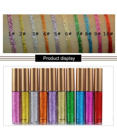OCHILIMA Glitter Liquid Eyeliner Long Lasting Waterproof Shimmer High Pigment Silver Gold Metallic Eyeliner Women Makeup 06# - Buy Online on GoSupps.com