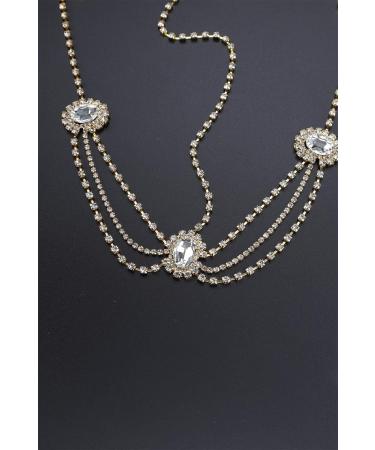 Shop Boho Tennis Head Chain for Women & Girls | Sparkling Rhinestones Hair Jewelry for Special Occasions Princess Party Gold Headpiece - Buy Online on GoSupps.com