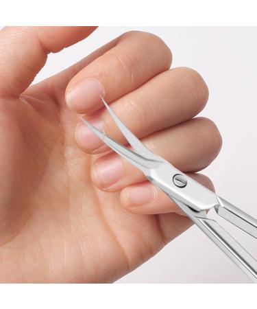 Cuticle Scissors Stainless Steel Cuticle Trimmer Scissors Dead Skin Remover Arc-Shaped Manicure Tool Nail Cuticle Scissors Manicure Scissors - Buy Online on GoSupps.com