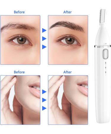 Buy Facial Hair Remover & Eyebrow Trimmer - Rechargeable Women's Electric Shaver for Peach Fuzz - Worldwide Shipping Available - Buy Online on GoSupps.com