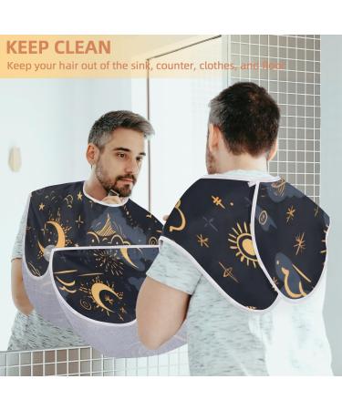 Buy Beard Bib Apron - Clouds Moon Stars Hair Catcher for Men | Perfect Gift for Father's Day Anniversaries & Christmas - Includes 2 Suction Cups - Buy Online on GoSupps.com