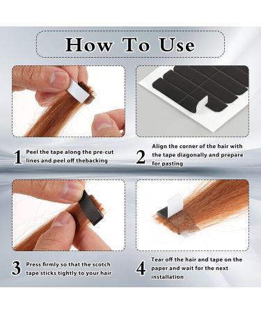Hair Tape for Extensions 180 Pieces Replacement Hair Extension Tapes for Hair Extensions Double Sided Tape In Tape Replacement Pre-Cut Hair Extension Tape Tabs for Wigs Supplies 4 0.8 cm (Black) - Buy Online on GoSupps.com