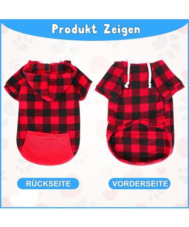 Buy Sbayool Fashionable Hooded Sweatshirts for Dogs | Stylish Red & Blue Hoodies for Large & Medium French Bulldogs - 2 Piece Set with Zip Pocket - Buy Online on GoSupps.com