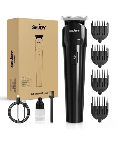Sejoy Body Hair Trimmer Clipper for Men Cordless Barber Clippers Electric Hair Trimmer Beard Trimmer with Travel Lock Waterproof 90 Min Battery Life USB Rechargeable Black Hair Clippers