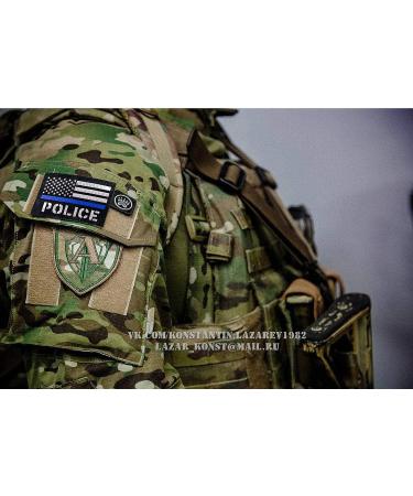 2x3.5 Reflective Thin Blue Line Police Flag Patch Rubber 2 Pcs with Hook-Fastener Backing - Buy Online on GoSupps.com