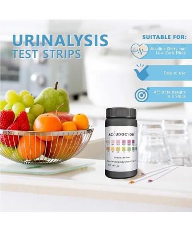100 Accudoctor Urine Test Strips for Ketones & pH | Quick Urine Analysis Kit for Ketogenic Diet - Optimal Results - Buy Online on GoSupps.com