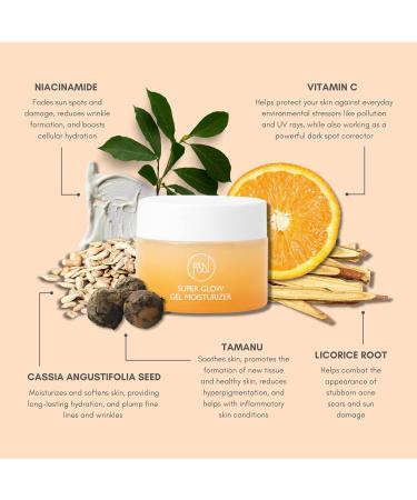 Flora and Noor Vitamin C Niacinamide Super Glow Moisturizer - Brightening Anti-Aging Cream for All Skin Types - Skin Care for Men & Women (1 Pack - Buy Online on GoSupps.com