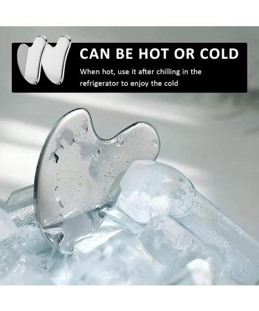 Buy Landrain 2-Piece Gua Sha Stone Set - Heart Shape Stainless Steel Facial Massage Tools for Glowing Skin - Buy Online on GoSupps.com