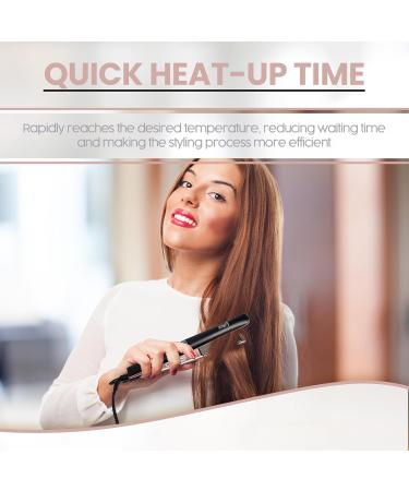 Buy Pink Pro 2-in-1 Straightener & Curling Iron Combo Titanium Travel Flat Iron with Adjustable Temperature | Fast Heating Hair Styling Tools - Buy Online on GoSupps.com