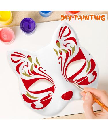 Stobok Cat Masks - Set of 3 Unfinished White Halloween Party Props - DIY Empty Masks for Fun & Creative Costumes - Buy Online on GoSupps.com