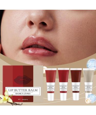 Lip Conditioning Balm Lip Balm Set | 4Pcs Lip Cream Set Moisturizing Lip Balm | Long Lasting Lip Gloss Anti-Cracking Moisturizer for Women - Buy Online on GoSupps.com