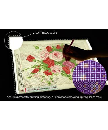 Upgraded A2 Light Pad | 3-Color Settings | Stepless Brightness Adjustment | Large Tracing Board 25x18 INCH with Clips - Buy Online on GoSupps.com