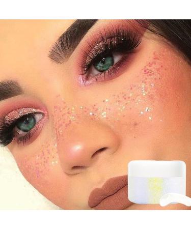 Hair Gel - Hair Face Makeup Sparkling Mermaid Sequins Chunky Makeup for Face Festival Rave Hair Body Rave Accessories 03# - Buy Online on GoSupps.com