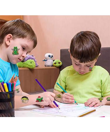 Baby Yoda Temporary Tattoos - Star Wars Theme Birthday Party Decorations for Kids - 12 Sheets - Buy Online on GoSupps.com