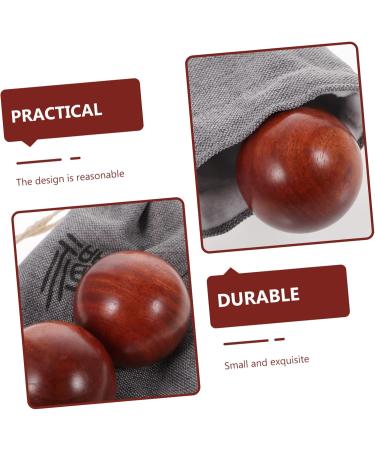 Fomiyes Wooden Handball Massage Ball Wellness Gift for Fitness & Hand Exercises | Mahogany Massage Globe - Buy Online on GoSupps.com