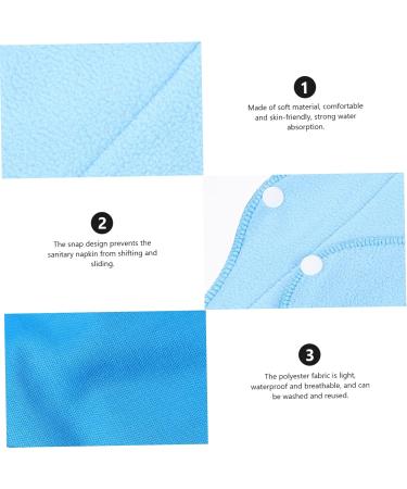 Buy FRCOLOR 7 Sentences Reusable Menstrual Pads - Waterproof Washable Microfiber Inserts for Women - Buy Online on GoSupps.com