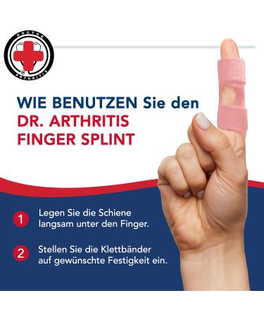 Dr. Arthritis Finger Bandage & Rail - Doctor-Designed Finger Protection for Injury | Small Medium Index | Pink (L-XL) - International Shipping - Buy Online on GoSupps.com