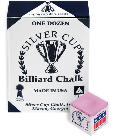 Silver Cup Billiard Chalk - 12 Pack Pink - Buy Online on GoSupps.com
