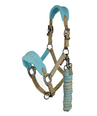 LeMieux Vogue Fleece Headcollar and Leadrope Halter Full Size Turquoise